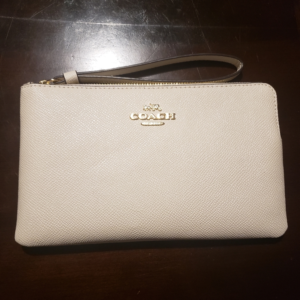 COACH large corner zip wristlet